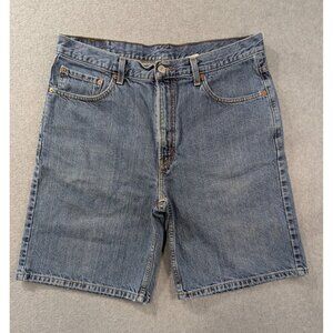 Levis 550 Jean Shorts Mens Size 36 Blue Bermuda Relaxed Comfort 100% Cotton